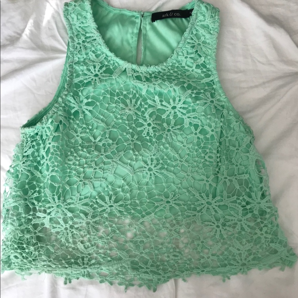 Ark & Co Mint Green Crop Top
